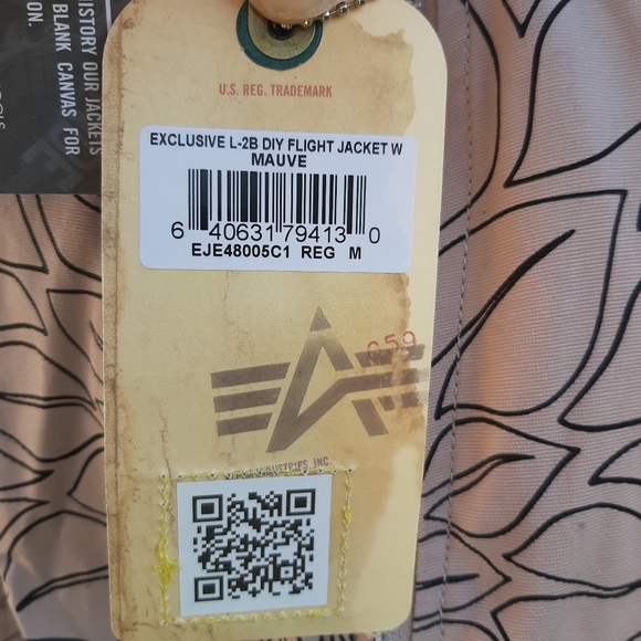 ALPHA INDUSTRIES MA-1 D.I.Y. Mauve Jacket - Picture 8 of 13